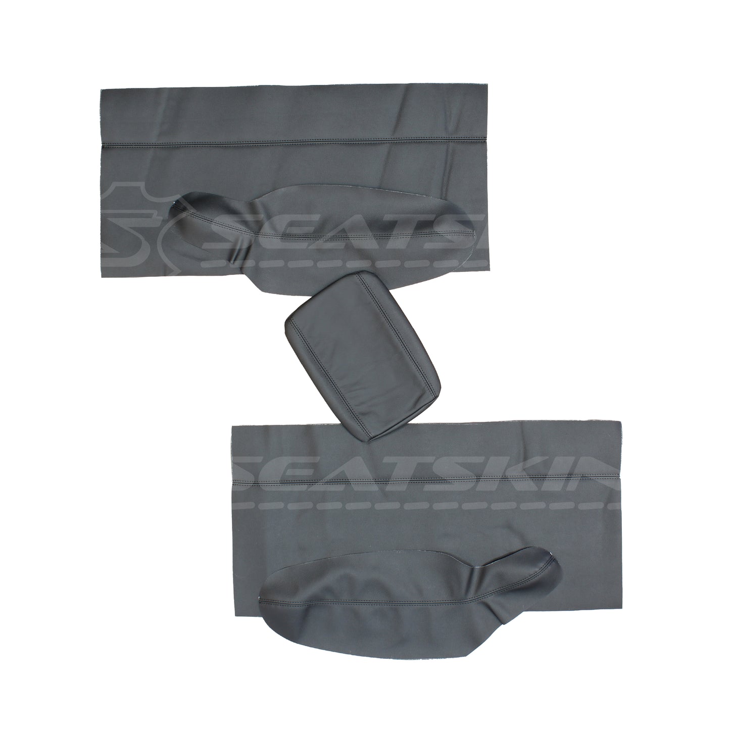 LEATHER SEATS TRIM KIT FOR VE SS SSV 2 SEATS OR UTE ONYX & GREY PERF INSERTS