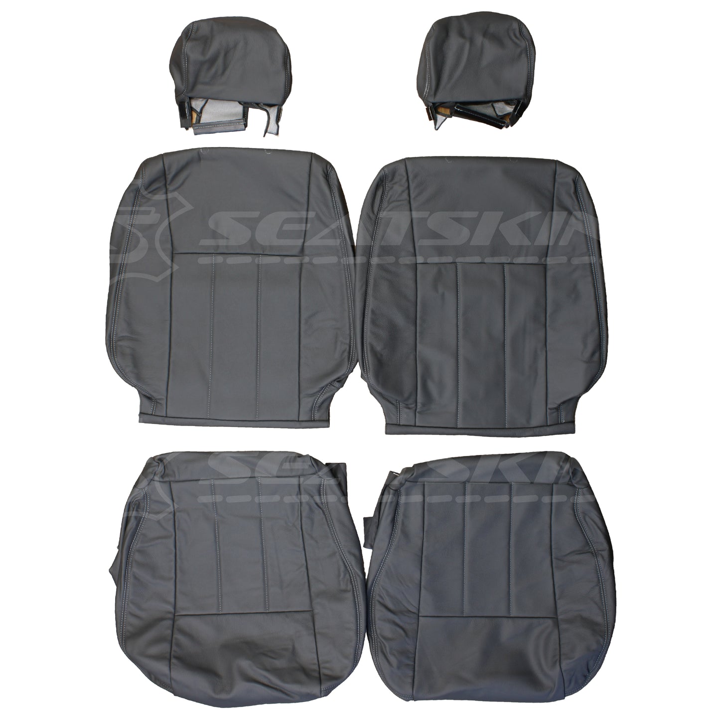 LEATHER SEATS TRIM KIT FOR TOYOTA LANDCRUISER 100 SERIES GXL DARK GREY 5 SEATS