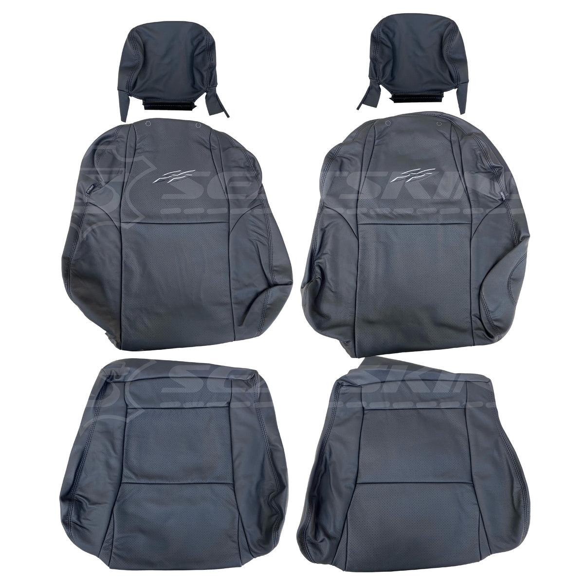 LEATHER SEATS TRIM KIT FOR HOLDEN VY S2 / VZ SS CREWMAN ANTHRACITE BLACK