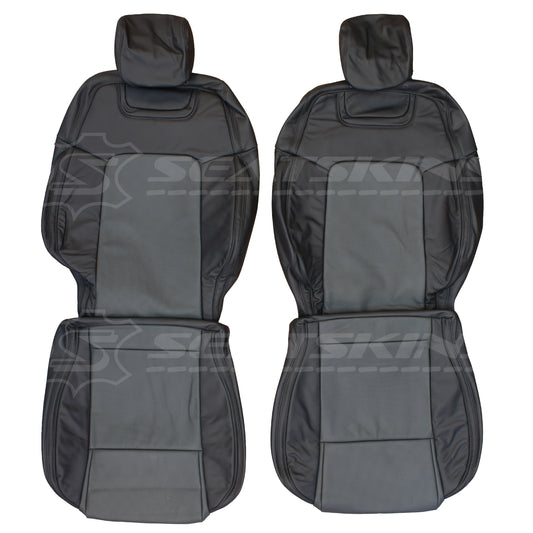 Replacement leather seat trim kit for VE SS SSV 2 seats or ute onyx & grey perf inserts
