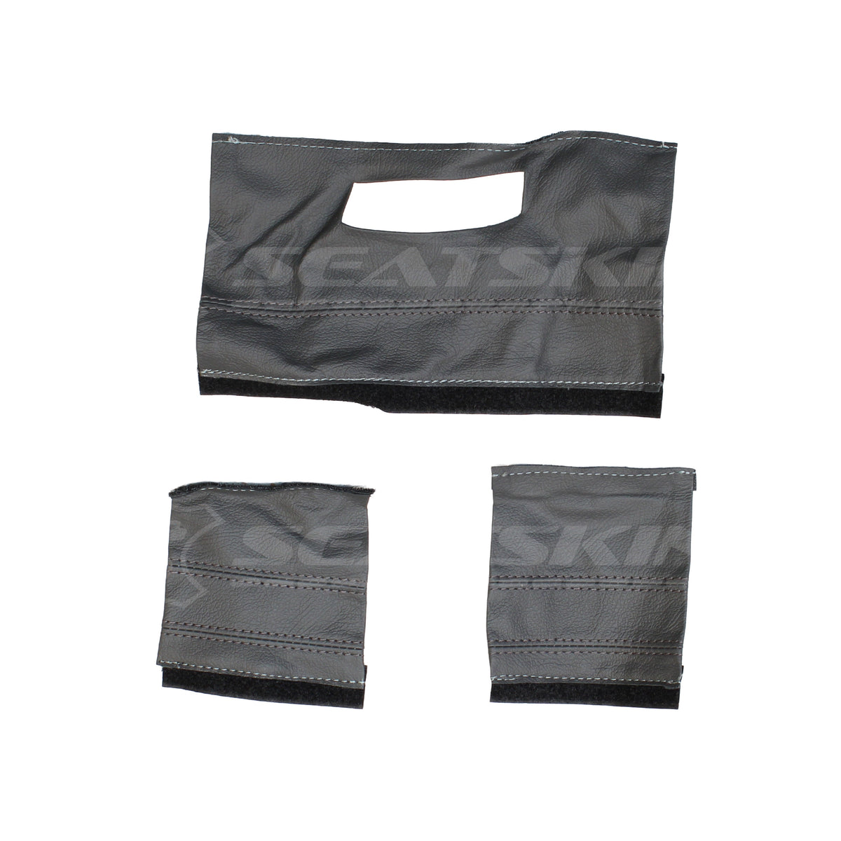 Replacement leather seat trim kit for suzuki jimny xl black & grey leather 2 seats – product view 4