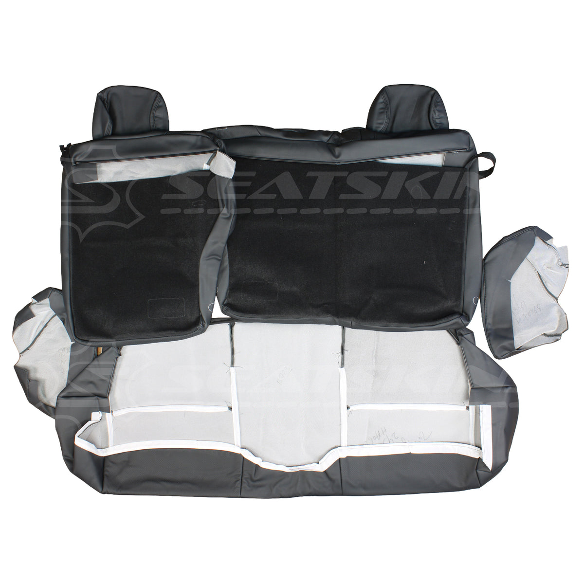 Replacement leather seat trim kit for HOLDEN VY series 1 wagon SS anthracite factory style 5 seats – product view 5