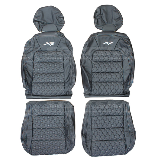 LEATHER SEATS TRIM KIT SKINS FOR FORD FG-X FALCON 2 SEATS XR LOGOS DIAMOND STITCH