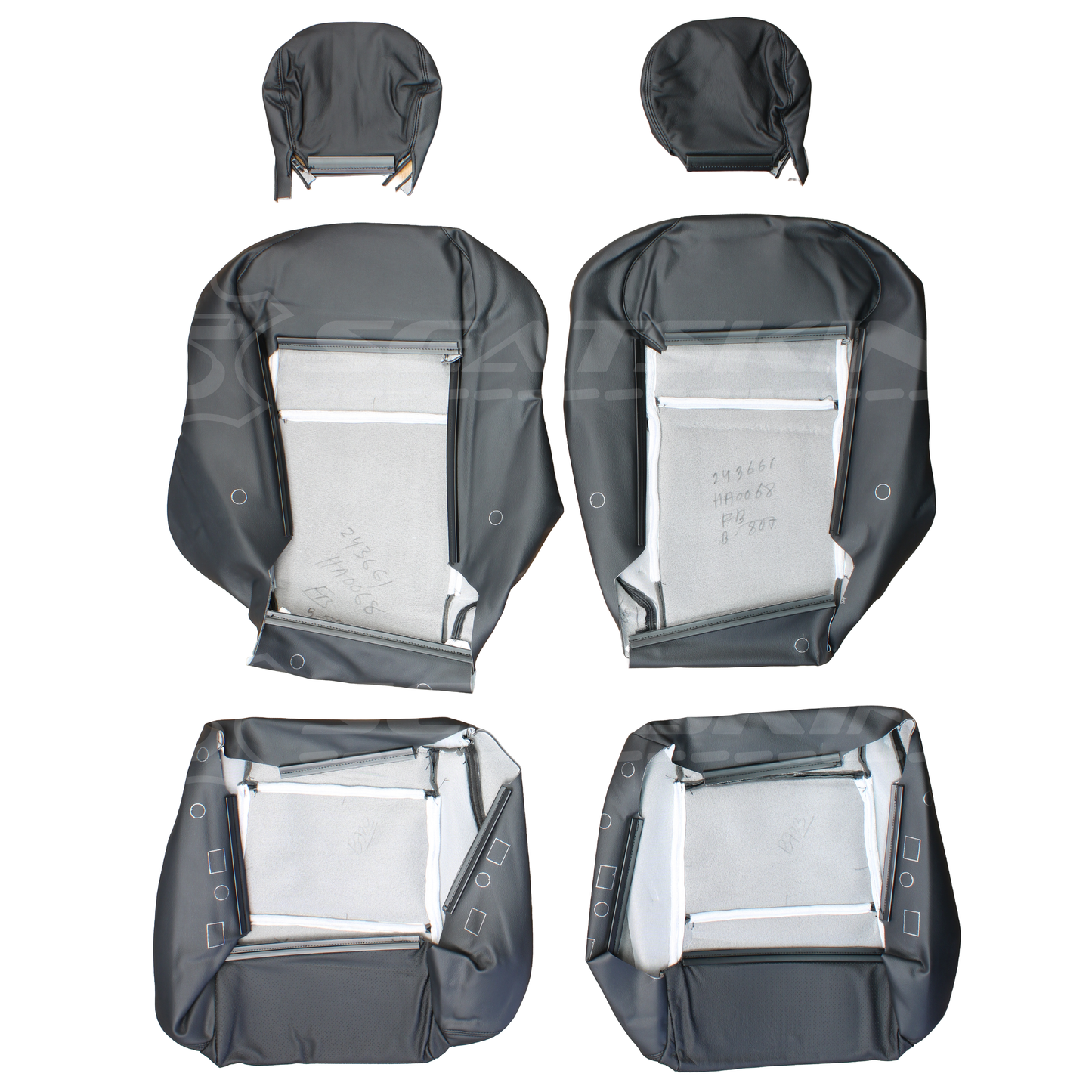 LEATHER SEATS TRIM KIT FOR HOLDEN VY SERIES 1 WAGON SS ANTHRACITE FACTORY STYLE 5 SEATS