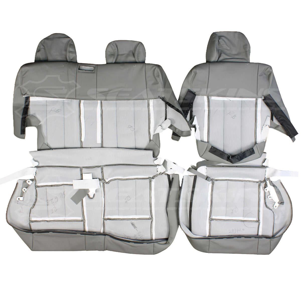 LEATHER SEATS TRIM KIT FOR TOYOTA LANDCRUISER 100 SERIES GXL GREY 5 SEATS
