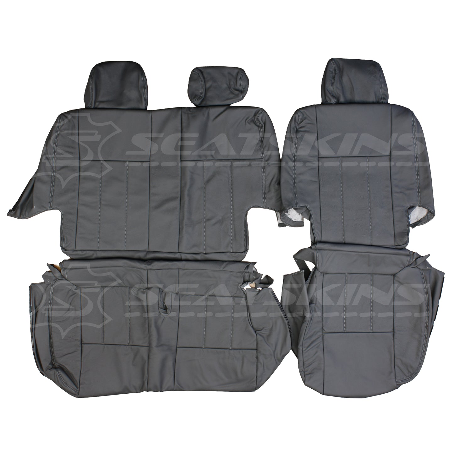 LEATHER SEATS TRIM KIT FOR TOYOTA LANDCRUISER 100 SERIES GXL DARK GREY 5 SEATS