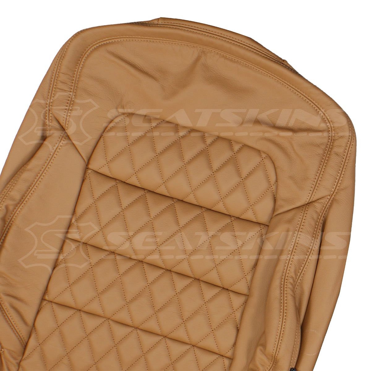 Replacement leather seat trim kit for FORD ba gt style front 2 seats tan diamond stitch – product view 2
