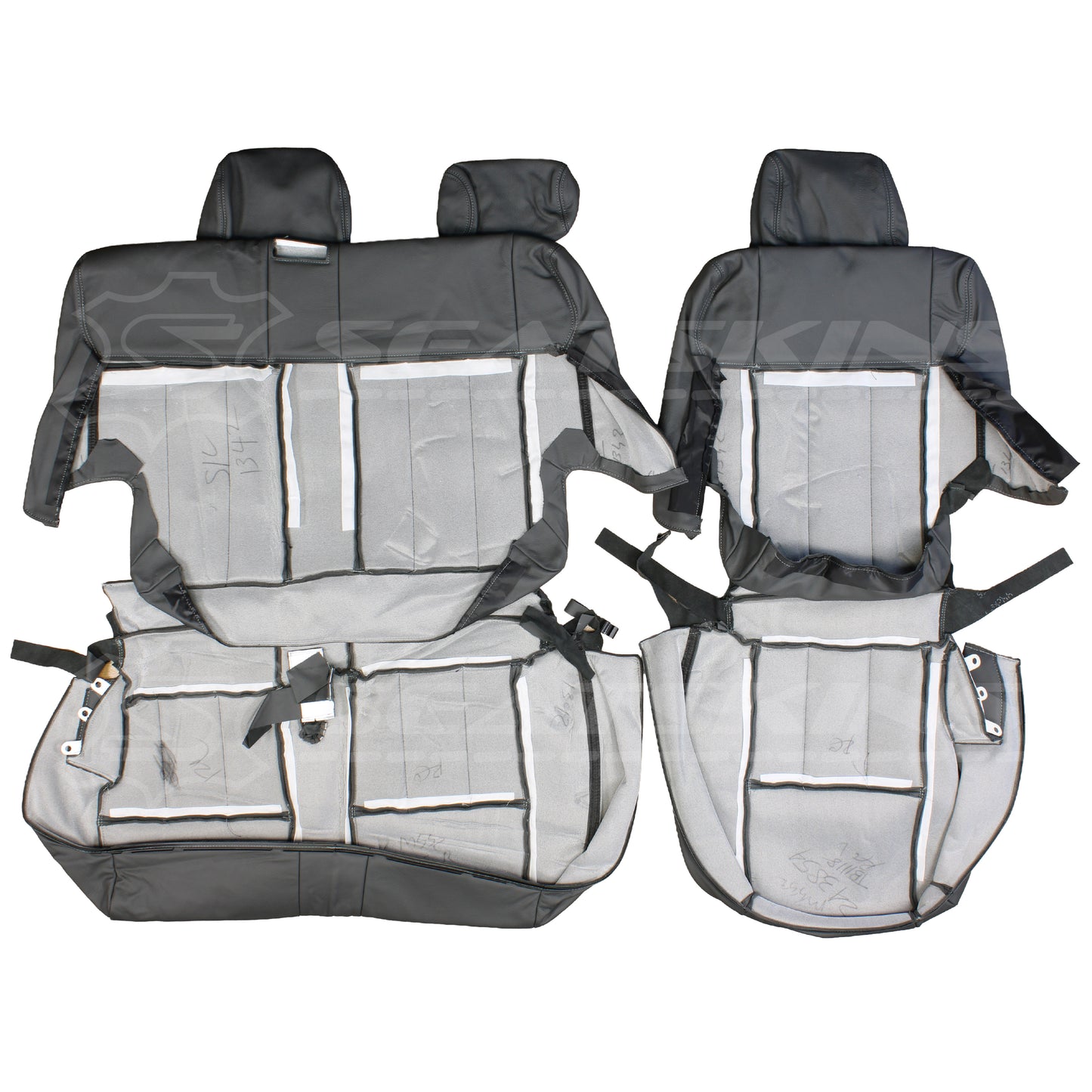 LEATHER SEATS TRIM KIT FOR TOYOTA LANDCRUISER 100 SERIES GXL DARK GREY 5 SEATS