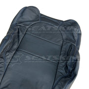 LEATHER SEATS TRIM KIT SKINS FOR FORD/FPV BA/BF GTP FALCON 5 SEATER BLACK BLUE STITCH