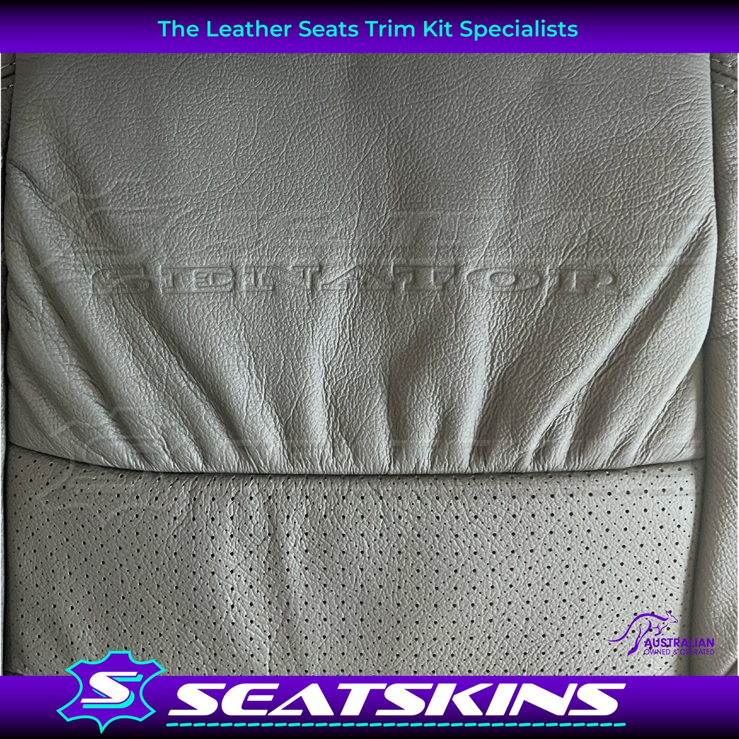 LEATHER SEATS TRIM KIT FOR HSV VT SENATOR PEWTER GREY 2 SEATER