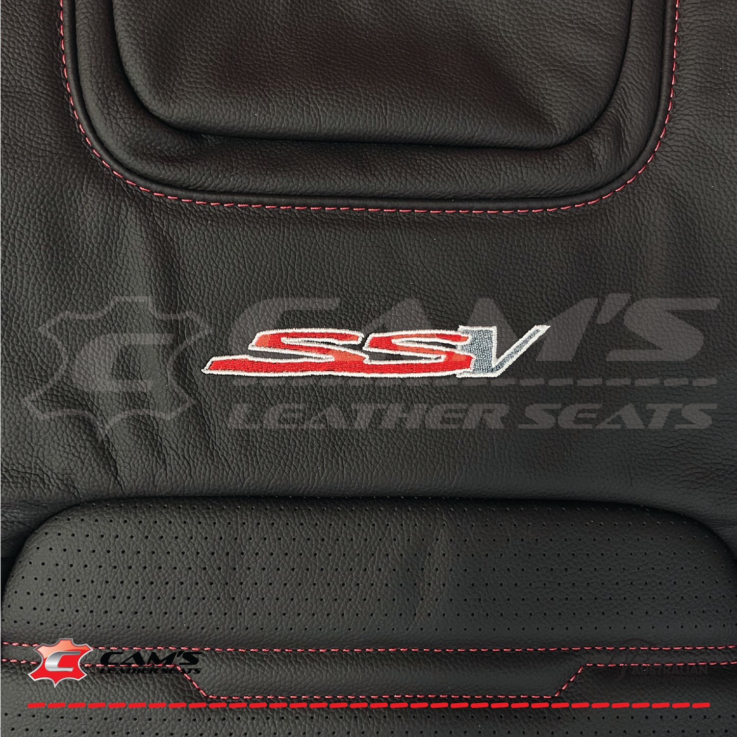 LEATHER SEATS TRIM KIT FOR HOLDEN VE SS SSV UTE ONYX RED SPECIAL STITCH INSERTS