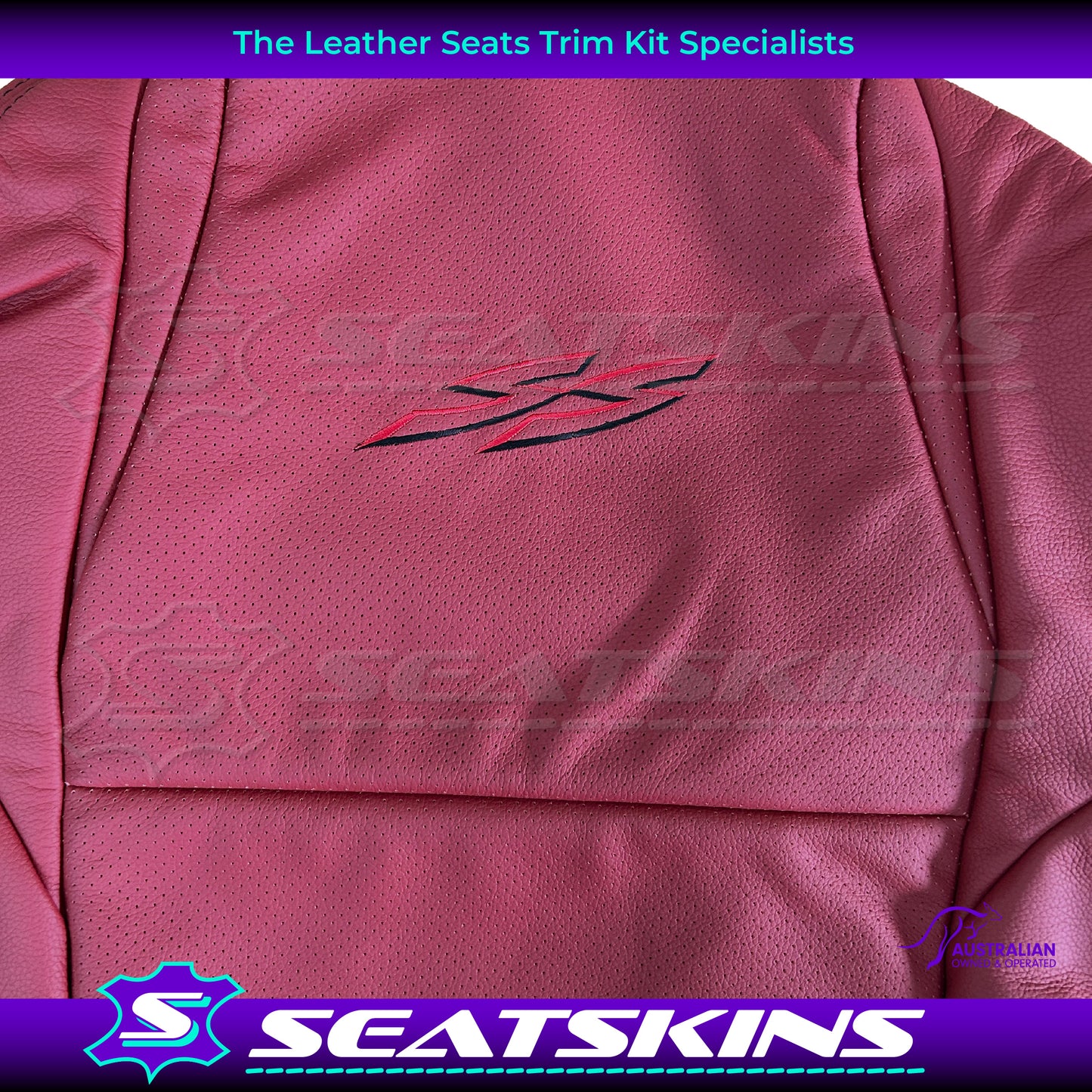 LEATHER SEATS TRIM KIT FOR HOLDEN VY S2 / VZ SS SEDAN RED HOT FACTORY STYLE