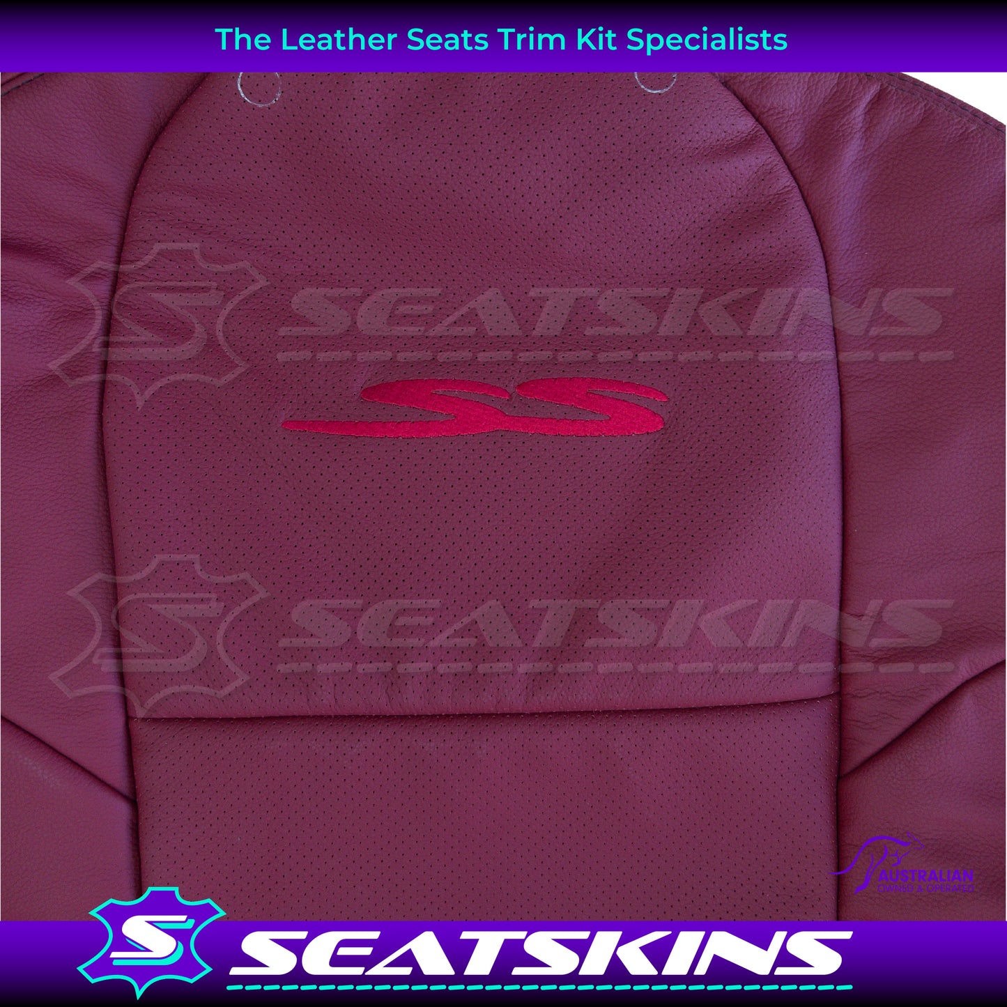 LEATHER SEATS TRIM KIT FOR HOLDEN VT-VX-VU SS 2 SEATS REDHOT