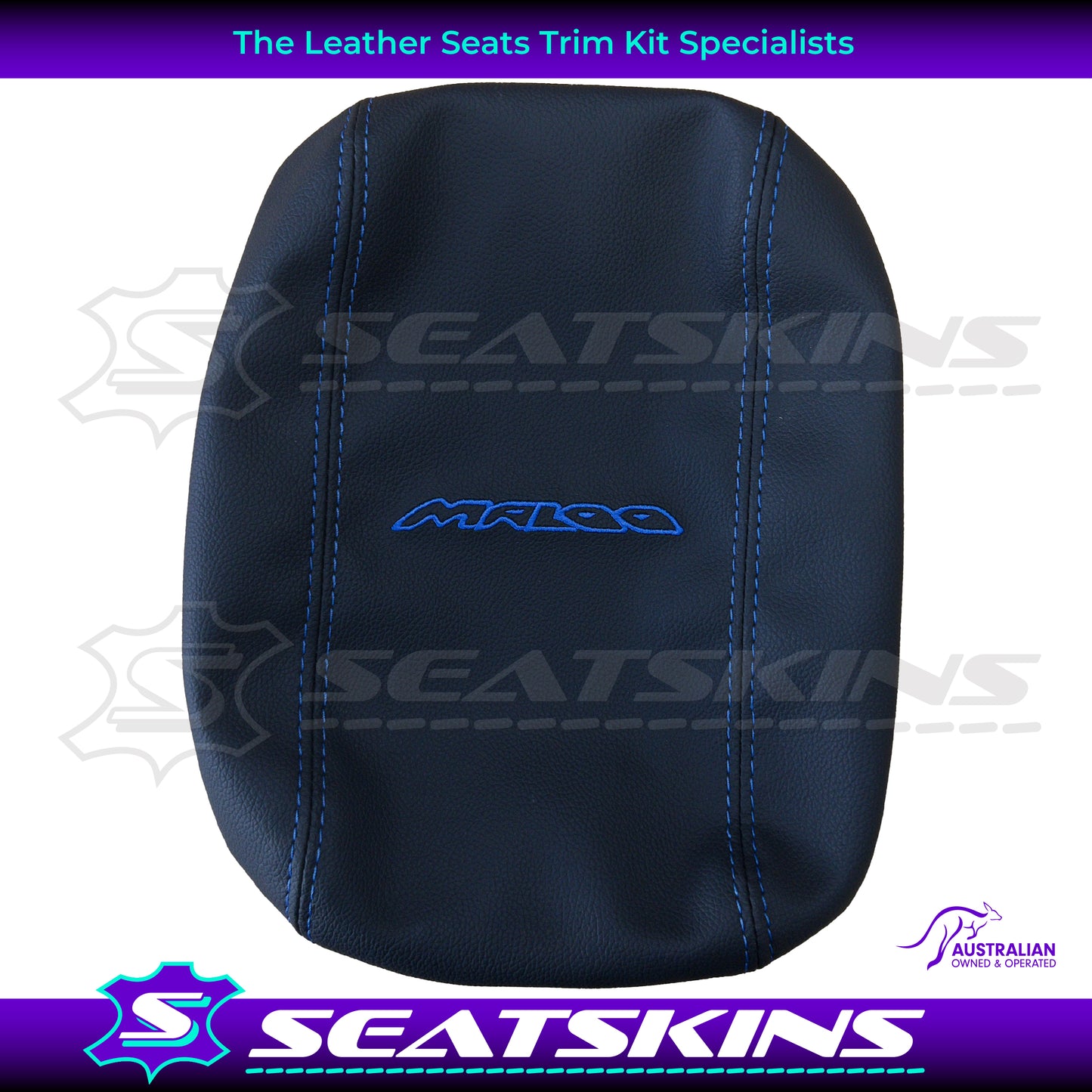 CONSOLE COVER FOR HOLDEN VE/VF MID HEIGHT ONYX BLUE MALOO LOGO