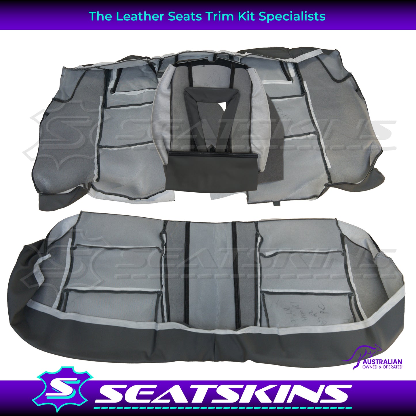 LEATHER SEATS TRIM KIT FOR HSV VN SV89/SV500 GREY 5 SEATER