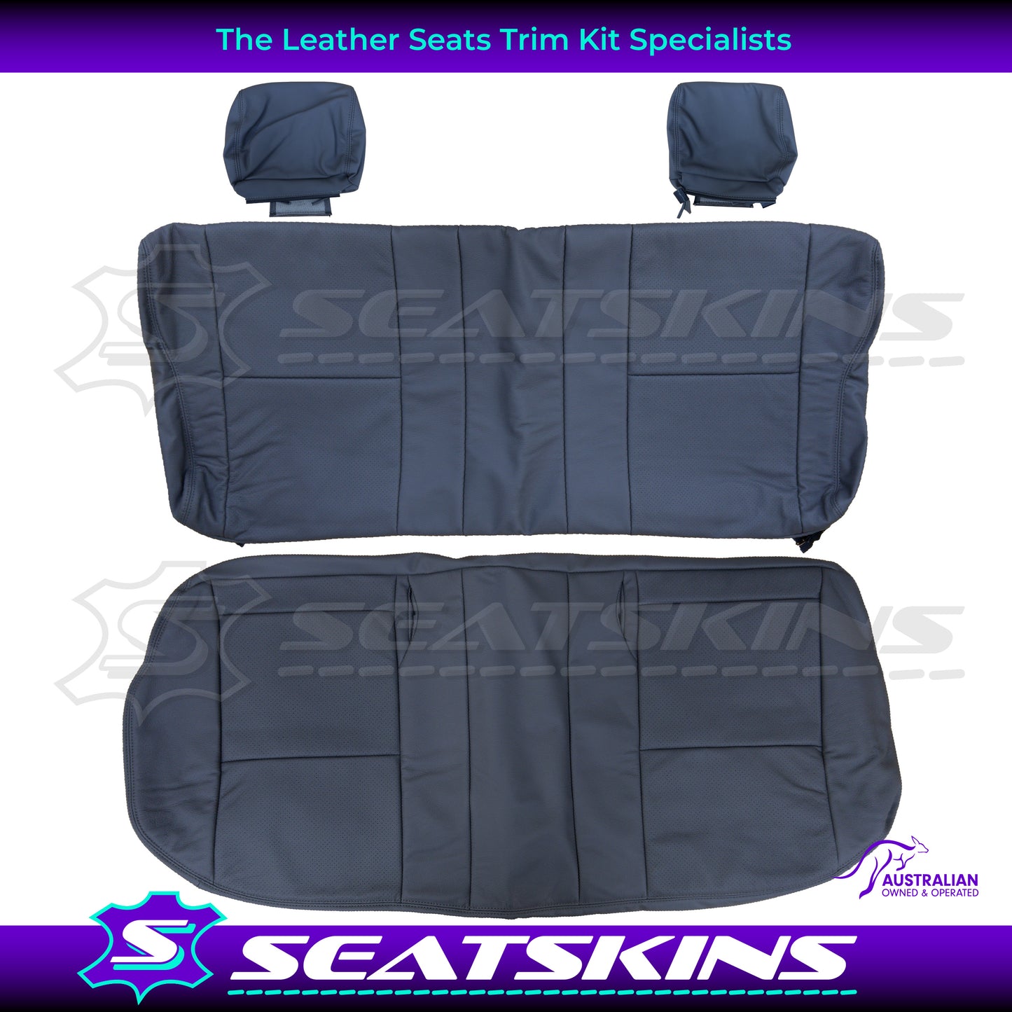 LEATHER SEATS TRIM KIT FOR TOYOTA LANDCRUISER 79 SERIES DARK GREY DUAL CAB