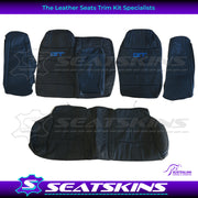 LEATHER SEATS TRIM KIT SKINS FOR FORD/FPV BA/BF FALCON 5 SEATER BLUE GT LOGO