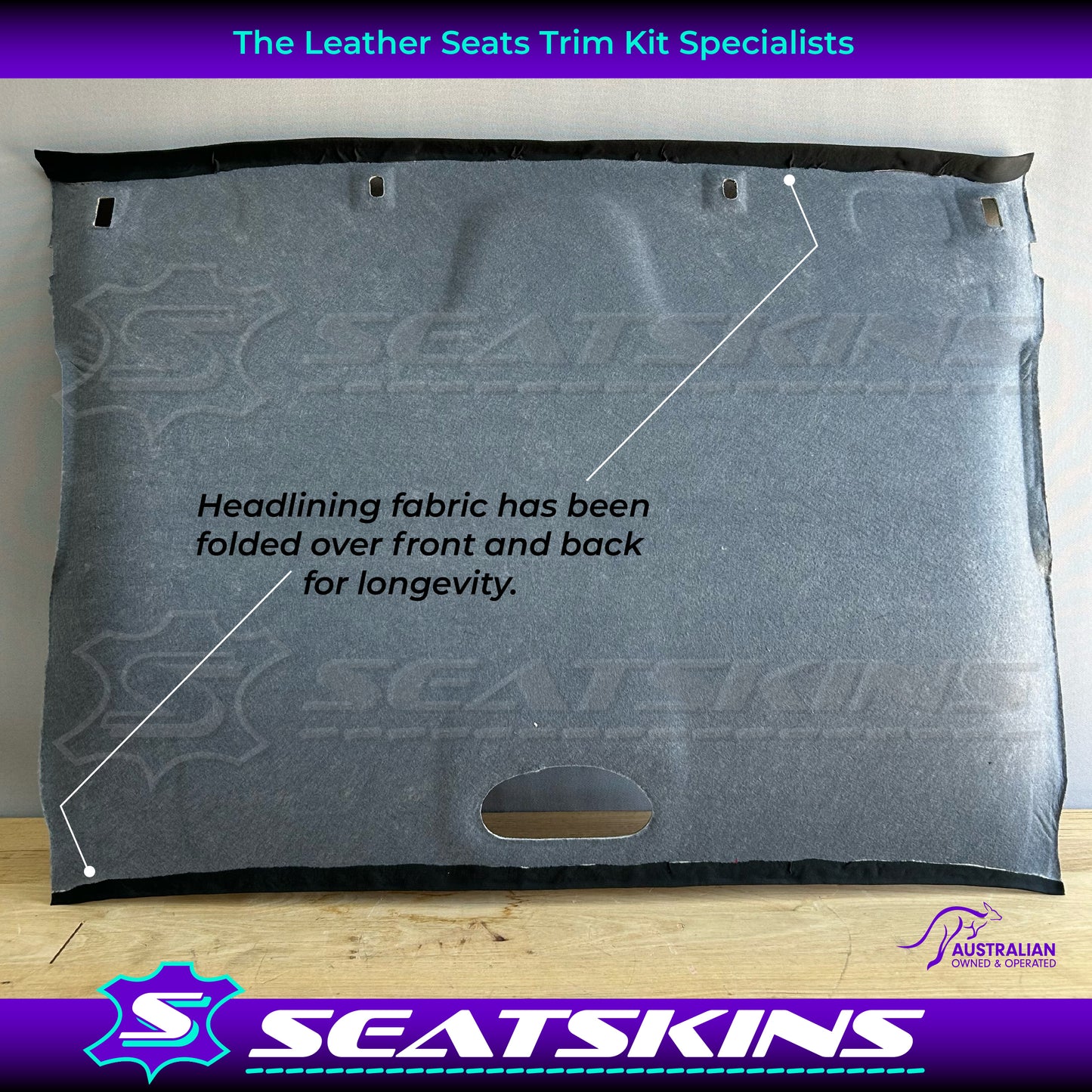 HEAD LINING ROOF LINING BOARD TO FIT HOLDEN VU VY VZ UTE TRIMMED IN BLACK FABRIC