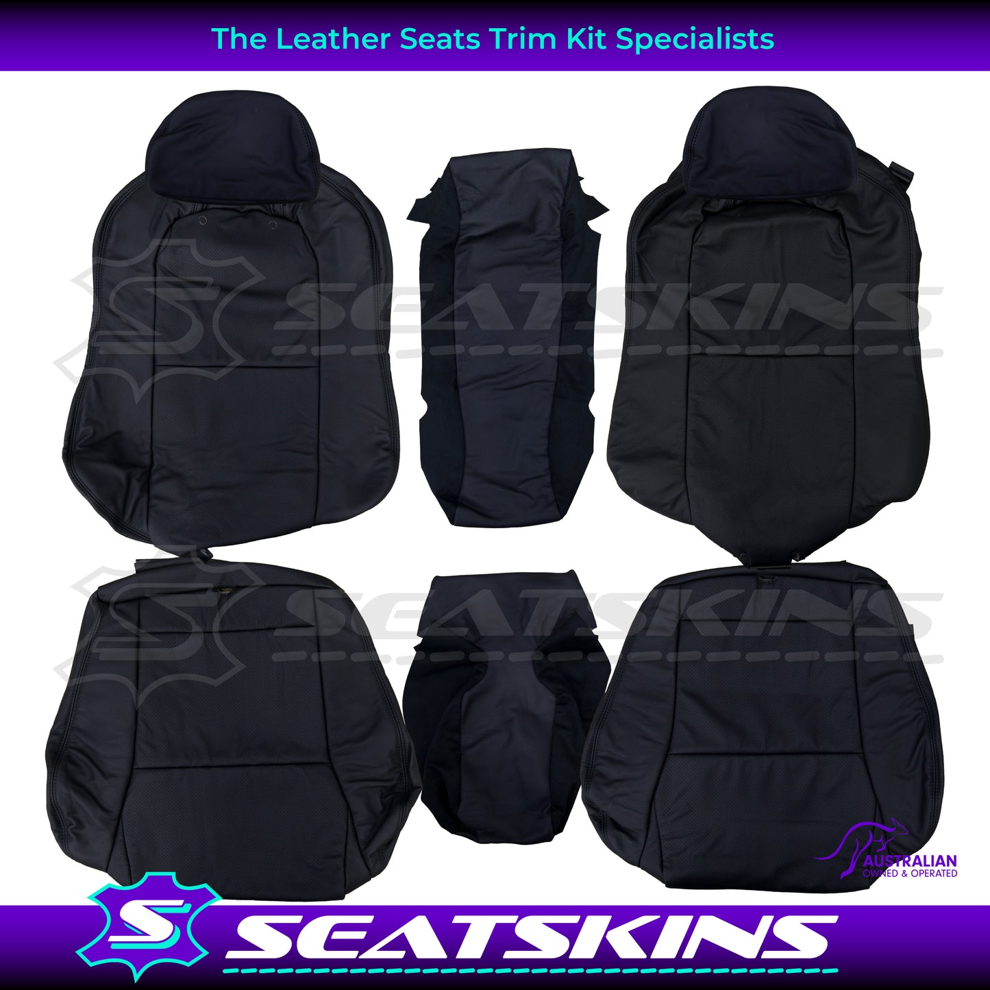 LEATHER SEATS TRIM KIT FOR VX/VY MONARO COUPE ANTHRACITE