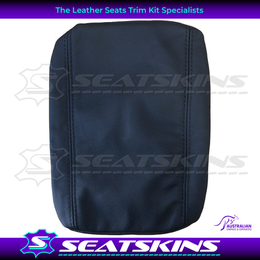 CONSOLE COVER FOR HOLDEN VE/VF LOW SHAPE ONYX LEATHER BLACK STITCHING