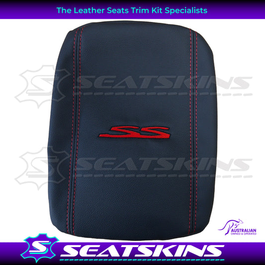 CONSOLE COVER FOR HOLDEN VE/VF ONYX BLACK LOW SHAPE RED SS LOGO