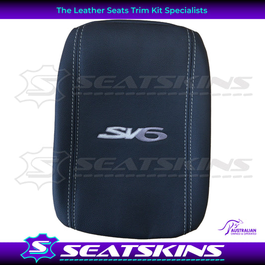 CONSOLE COVER FOR HOLDEN VE/VF LOW SHAPE ONYX SV6 GREY AND SILVER LOGO