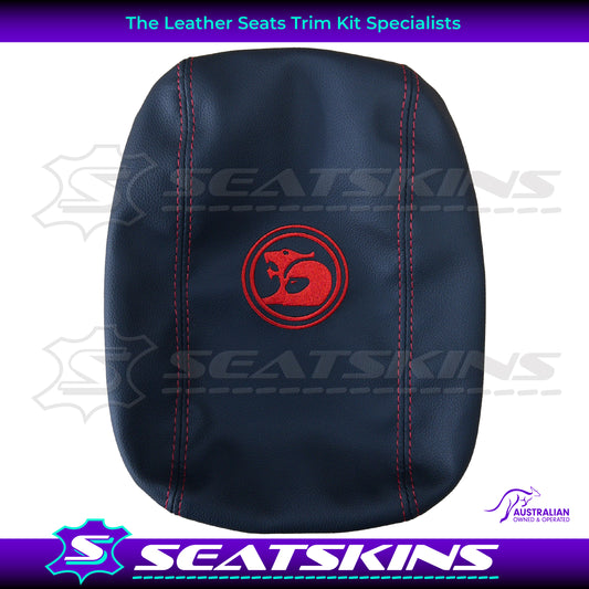 CONSOLE COVER FOR HOLDEN VE/VF MID HEIGHT ONYX BLACK WITH RED HSV LOGO