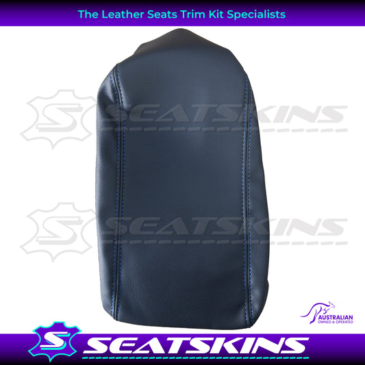 CONSOLE COVER FOR HOLDEN VY/VZ ANTHRACITE BLUE TWIN NEEDLE STITCHING