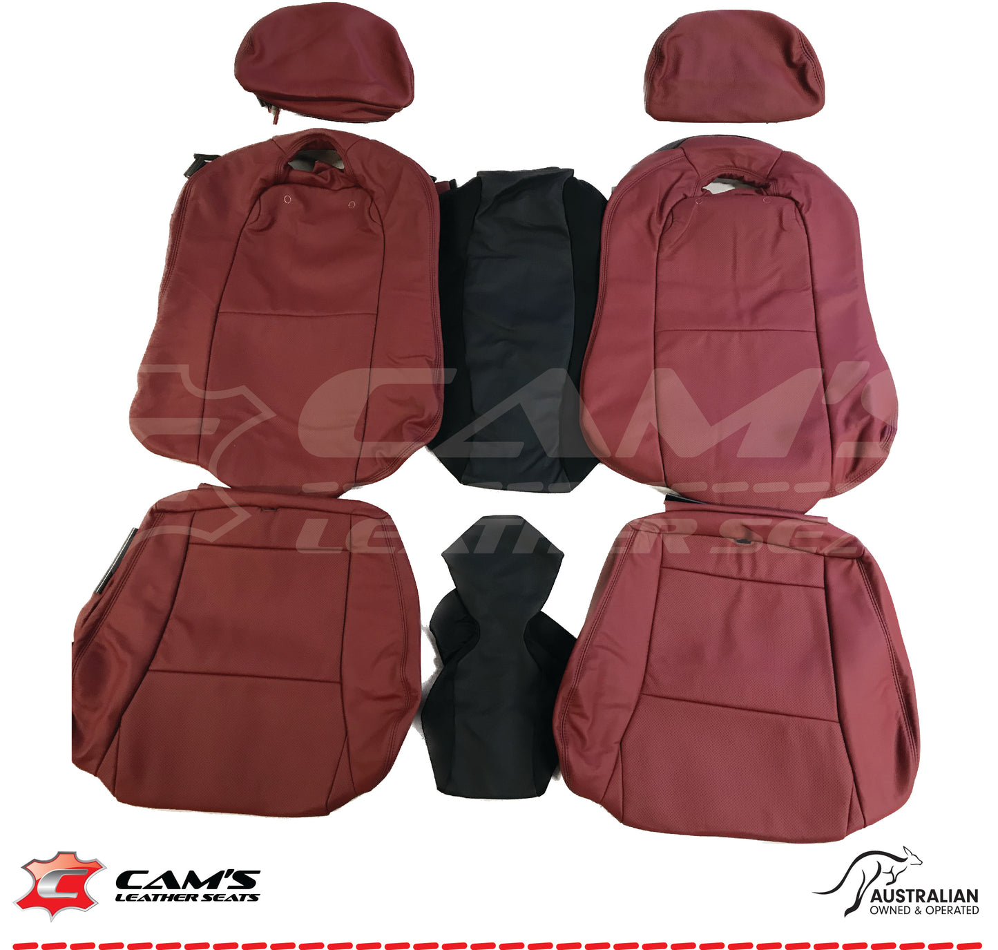 LEATHER SEATS TRIM KIT FOR HOLDEN MONARO VZ RED REDHOT RED-HOT