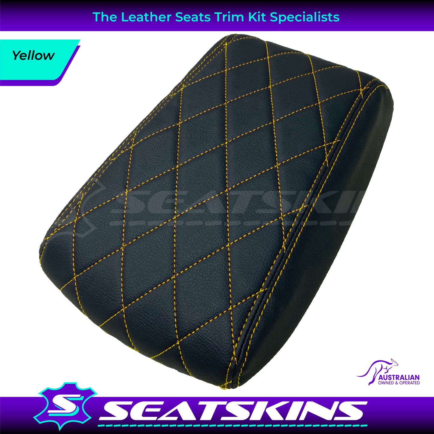 CUSTOM CONSOLE COVER TO FIT FORD BA BF DIAMOND STITCH CHOOSE COLOUR