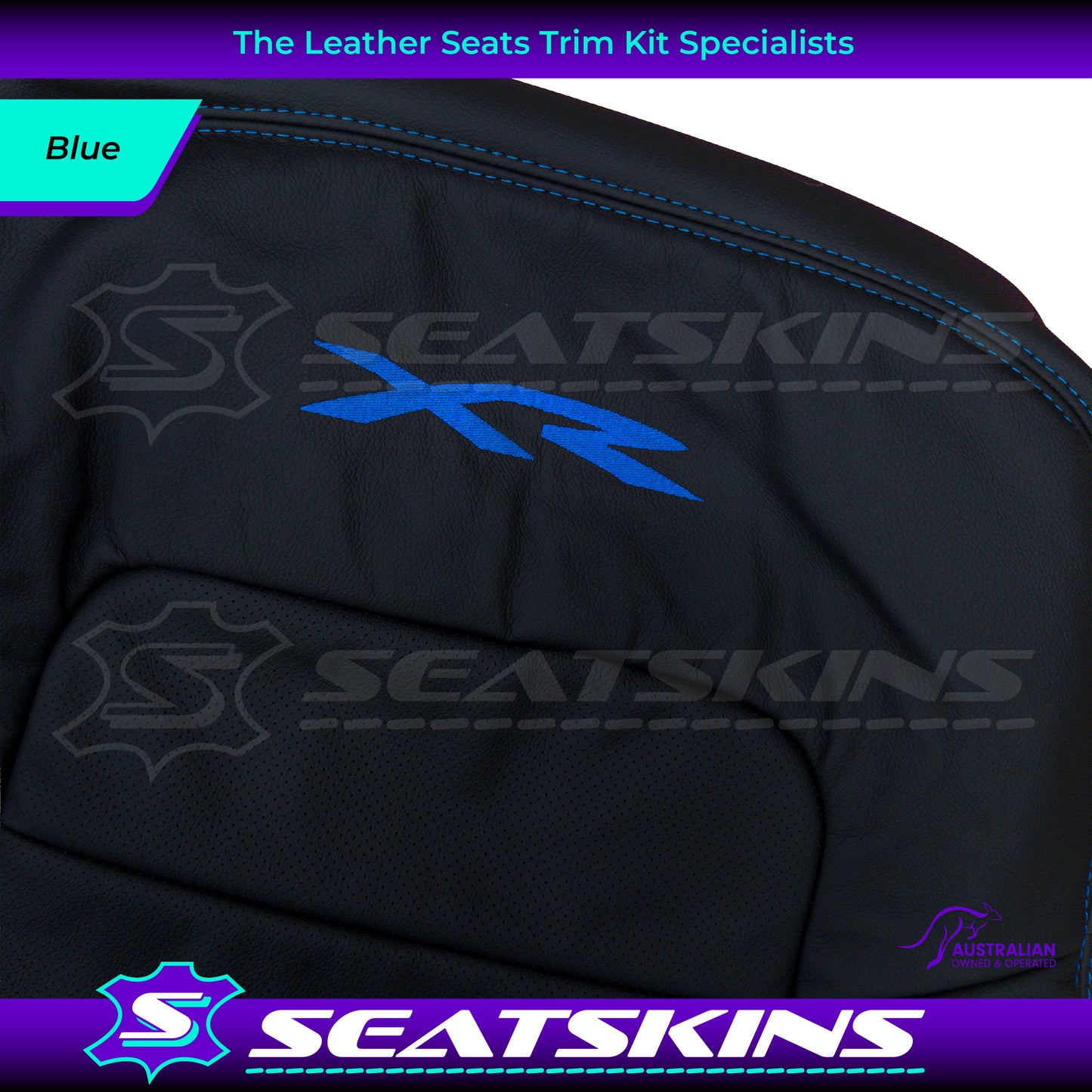 LEATHER SEATS TRIM KIT FOR FORD BA/BF CHOOSE YOUR COLOUR XR LOGO OEM STYLE