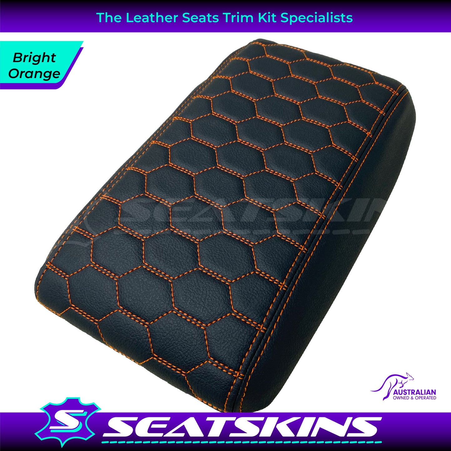 CUSTOM CONSOLE COVER TO FIT HOLDEN VY VZ HEXAGON STITCH CHOOSE COLOUR