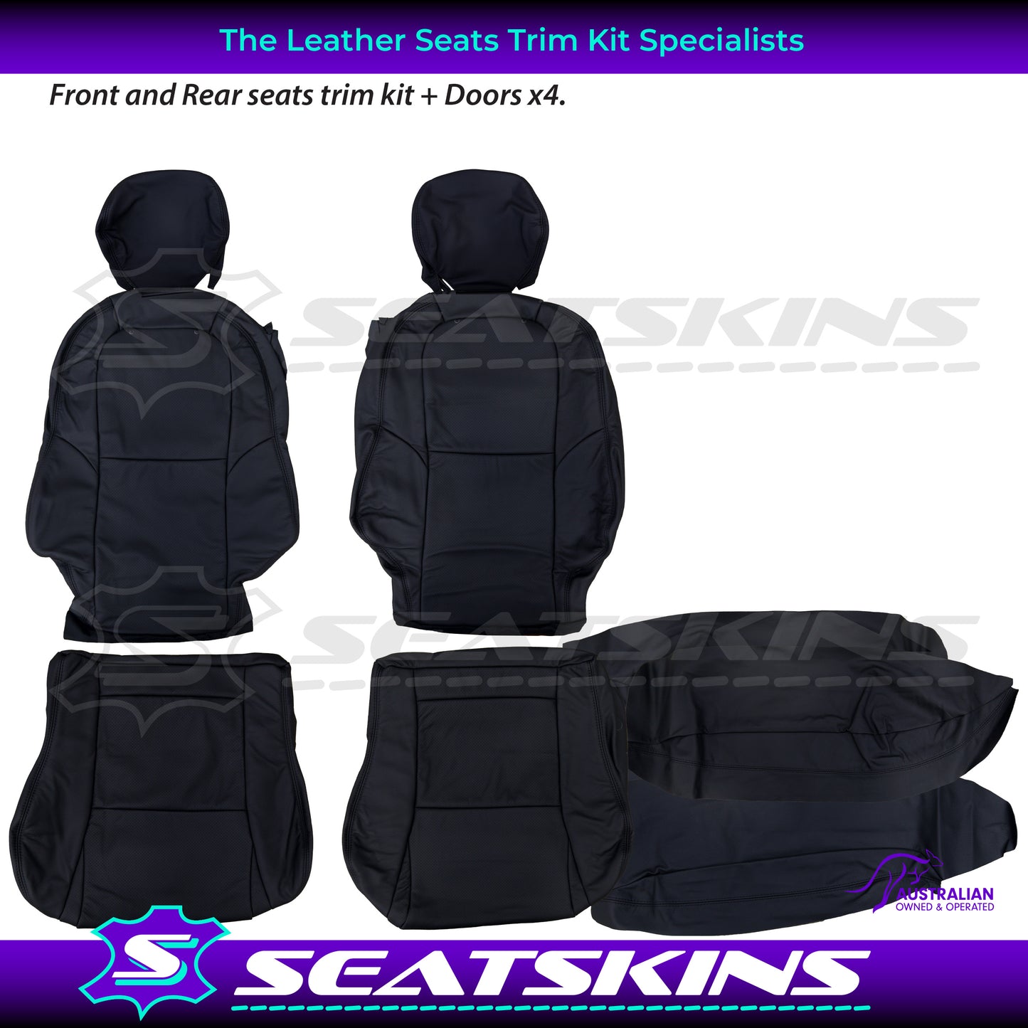 LEATHER SEATS TRIM KIT FOR VX/VY MONARO COUPE ANTHRACITE
