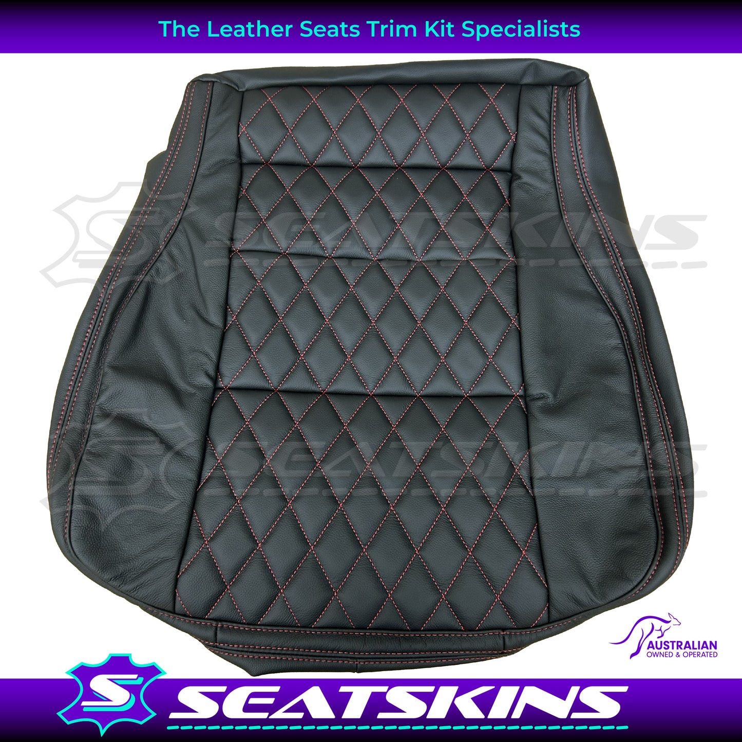 LEATHER SEATS TRIM KIT FOR VE GTS UTE MALOO DIAMOND STITCHING CHOOSE YOUR COLOUR