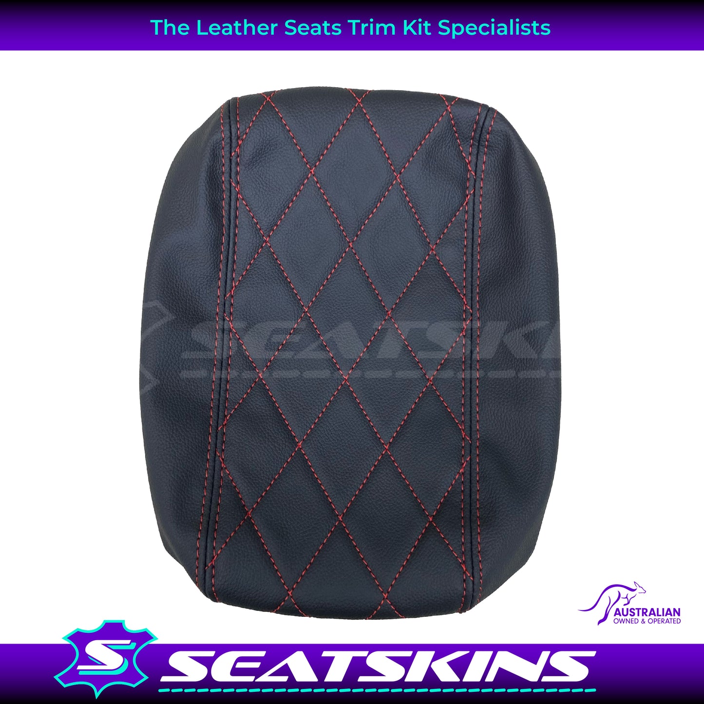 CONSOLE COVER ARM REST CUSTOM TO FIT HOLDEN VE VF MID DIAMOND STITCH CHOOSE COLOUR