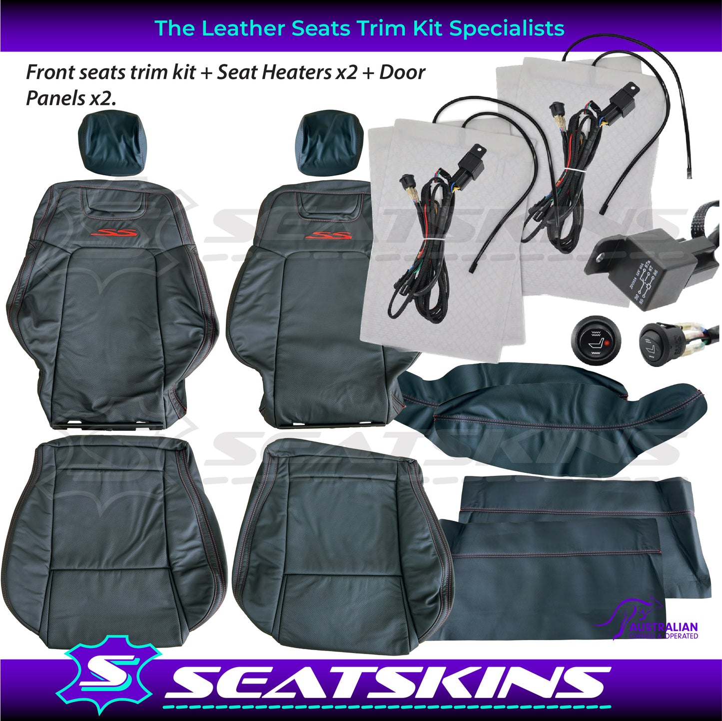 LEATHER SEATS TRIM KIT FOR VE SS UTE CHOOSE YOUR COLOUR