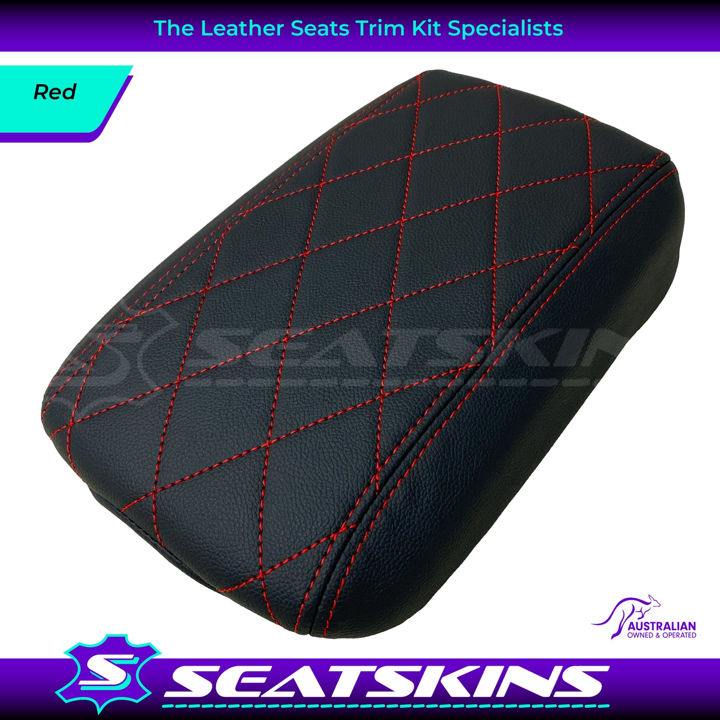 CONSOLE COVER ARM REST CUSTOM TO FIT HOLDEN VE VF MID DIAMOND STITCH CHOOSE COLOUR