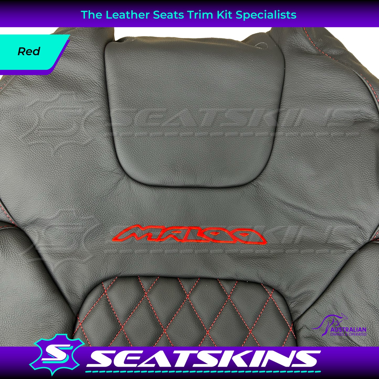 LEATHER SEATS TRIM KIT FOR VE GTS UTE MALOO DIAMOND STITCHING CHOOSE YOUR COLOUR