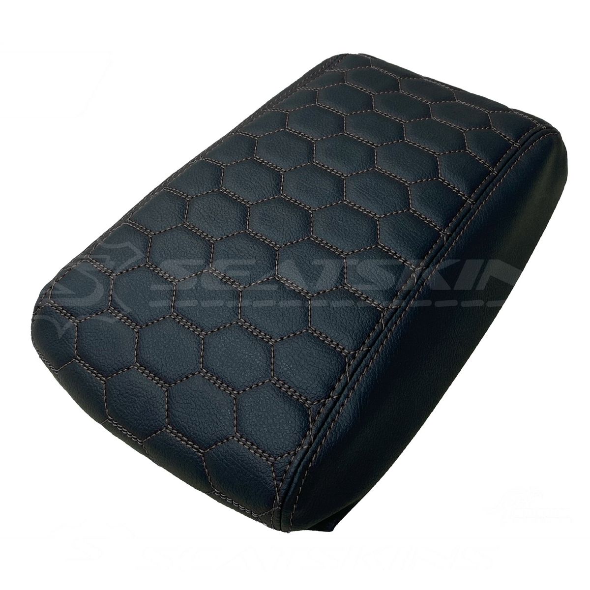 Console armrest cover custom to fit FORD ba bf hexagon stitch choose colour – product view 16
