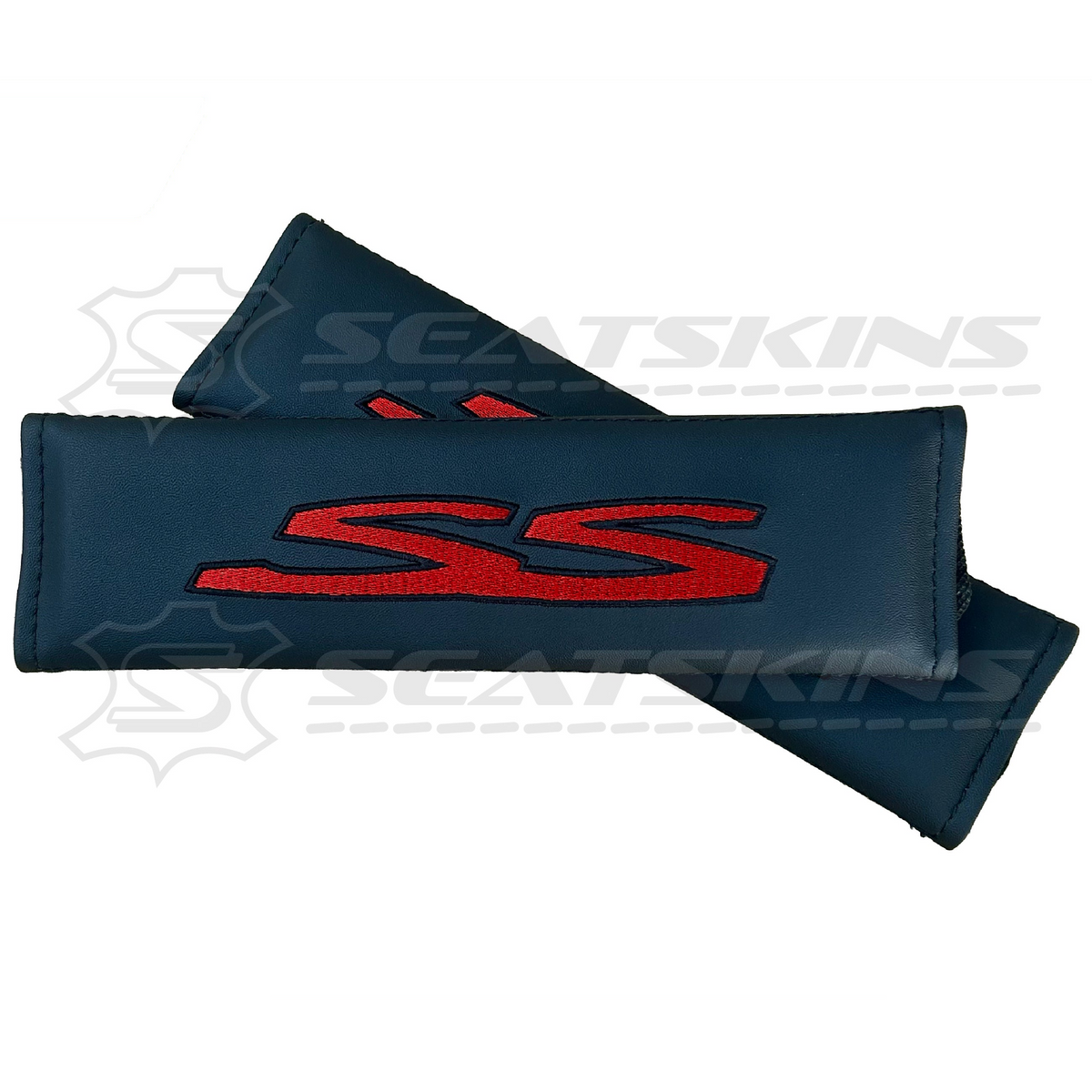 Seatbelt shoulder pads for HOLDEN VE SS logo embroidered choose colour – product view 7