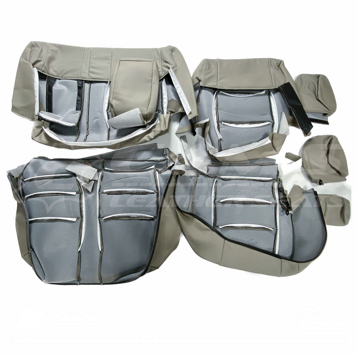 LEATHER SEATS TRIM KIT FOR TOYOTA LANDCRUISER LC100 SAHARA 5 SEATS GREY OR BIEGE