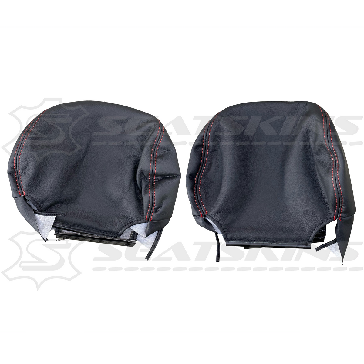 LEATHER SEATS TRIM KIT SKINS FOR HOLDEN VY S2/VZ SS SEDAN BLACK/RED