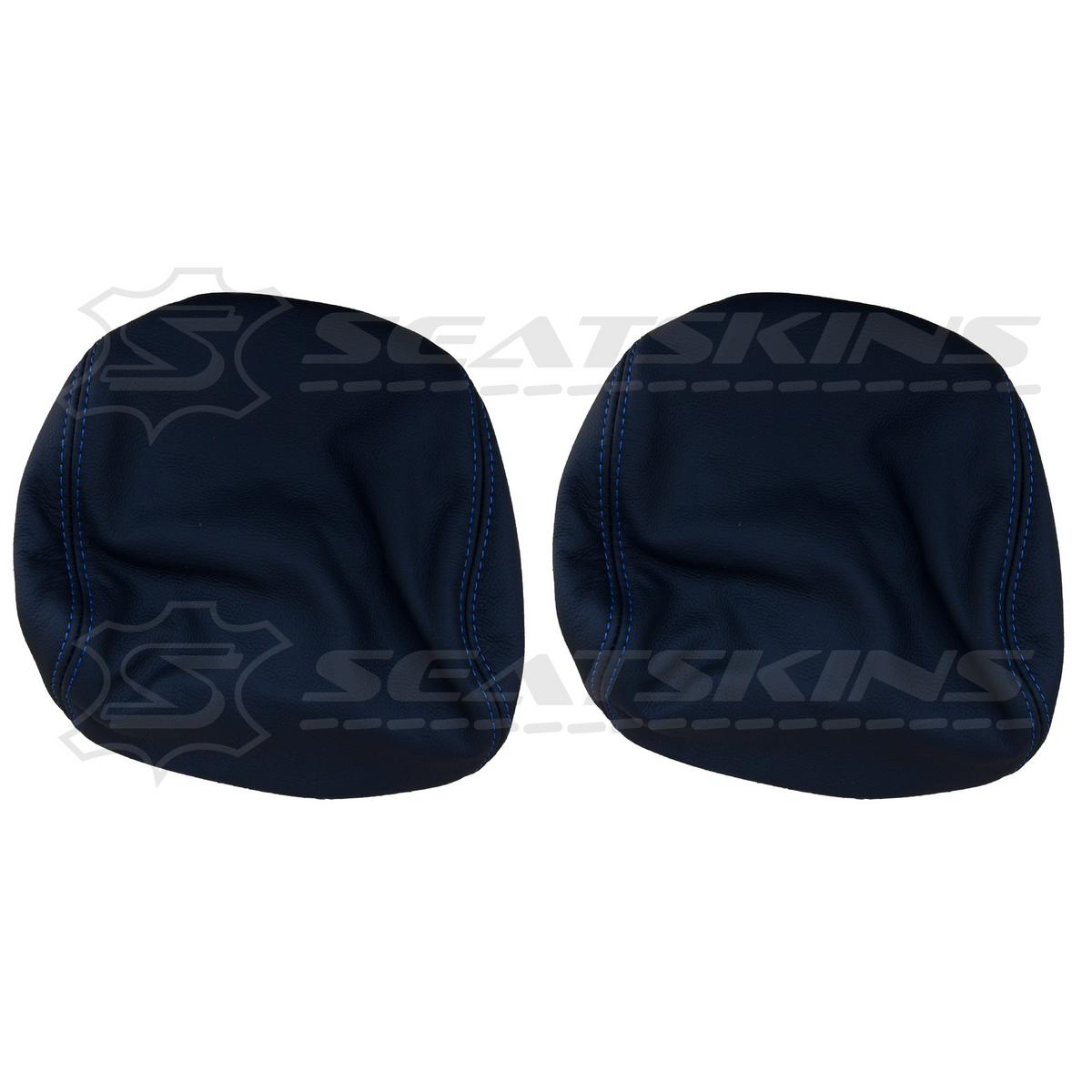 LEATHER SEATS TRIM KIT FOR HOLDEN VE CLUBSPORT 5 SEATER BLUE INSERTS BLUE STITCHING