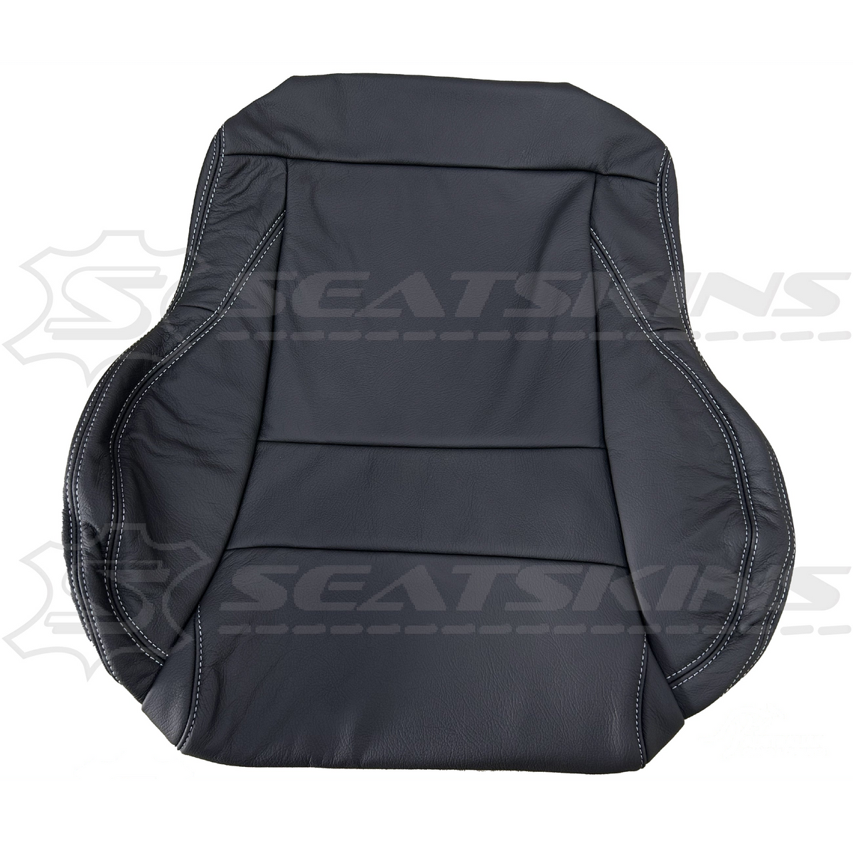 LEATHER SEATS TRIM KIT FOR HSV COULSON 2 SEATS BLACK WITH SILVER STITCH
