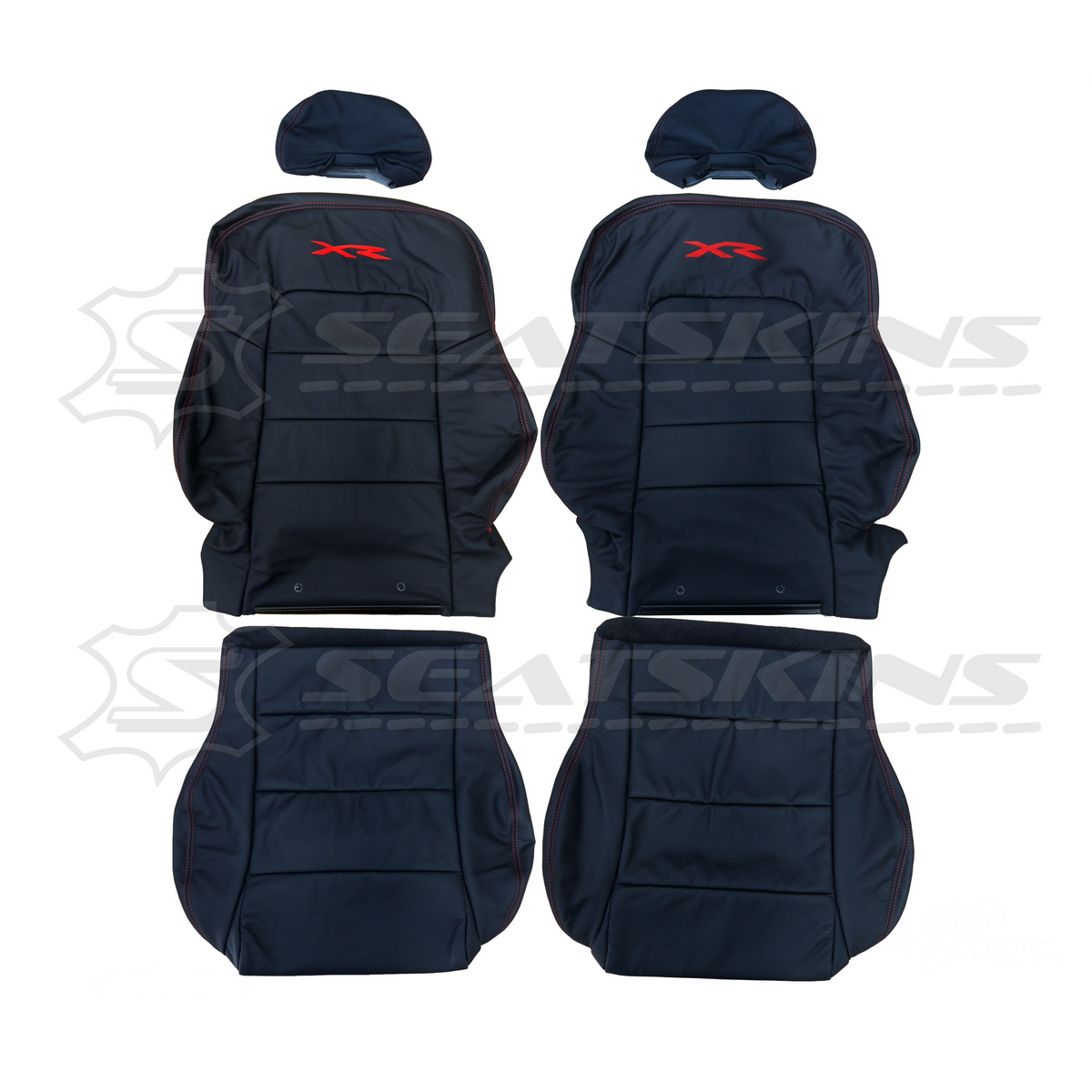 LEATHER SEATS TRIM KIT FOR FORD BA CHOOSE YOUR COLOUR XR LOGO OEM STYLE 2 SEATS