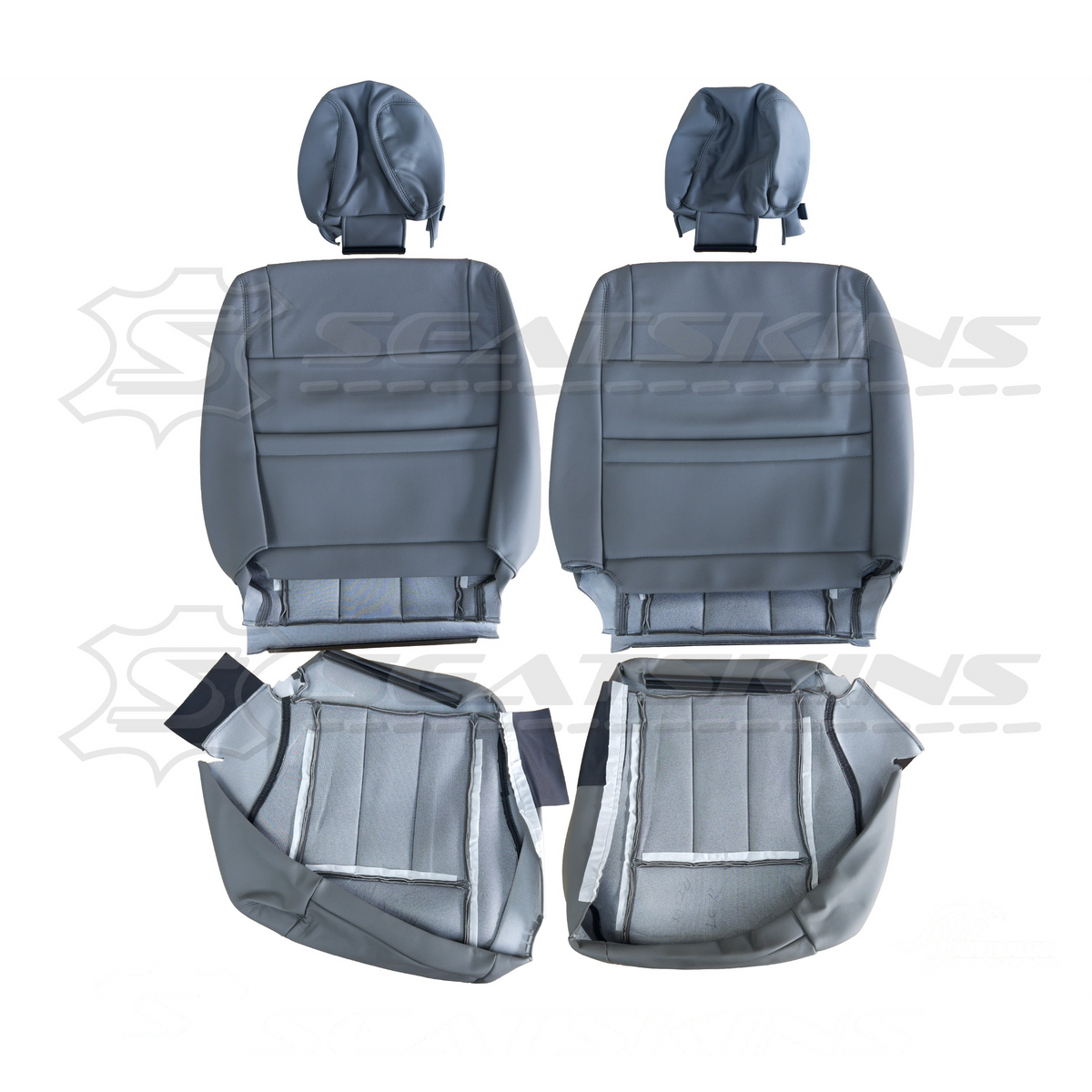 LEATHER SEATS TRIM KIT FOR TOYOTA LANDCRUISER 100 SERIES GXL GREY 2 SEATS