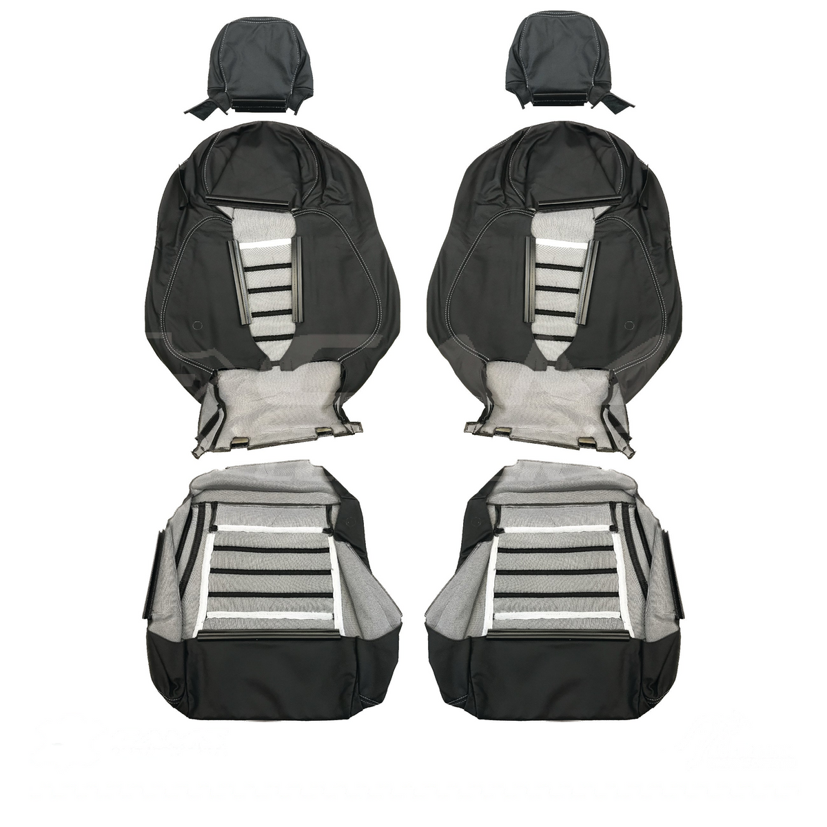LEATHER SEATS TRIM KIT FOR VZ HSV GTO MONARO COUPE ANTHRACITE FACTORY STYLE