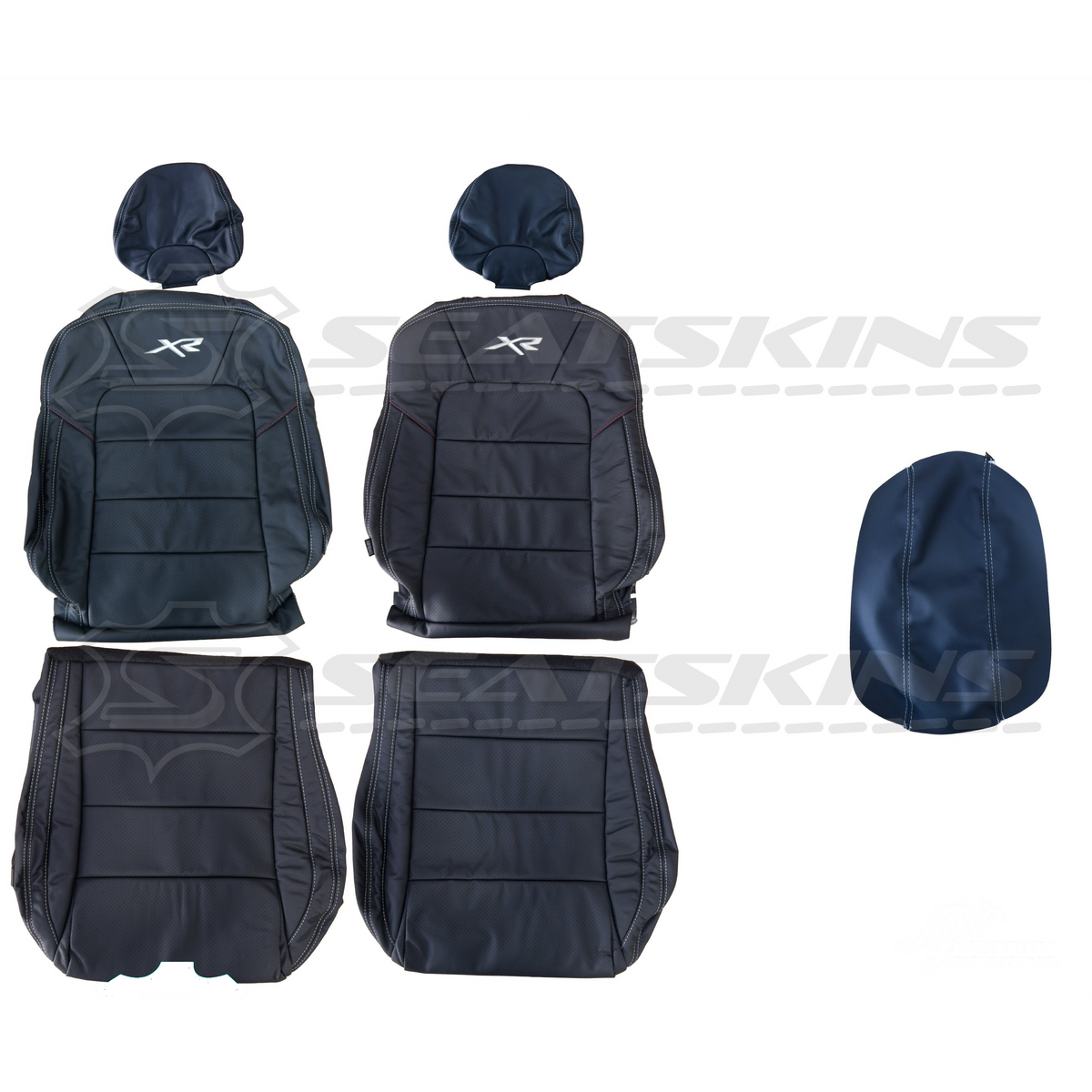 LEATHER SEATS TRIM KIT SKINS FOR FORD FG-X FALCON FRONT SEATS XR LOGO