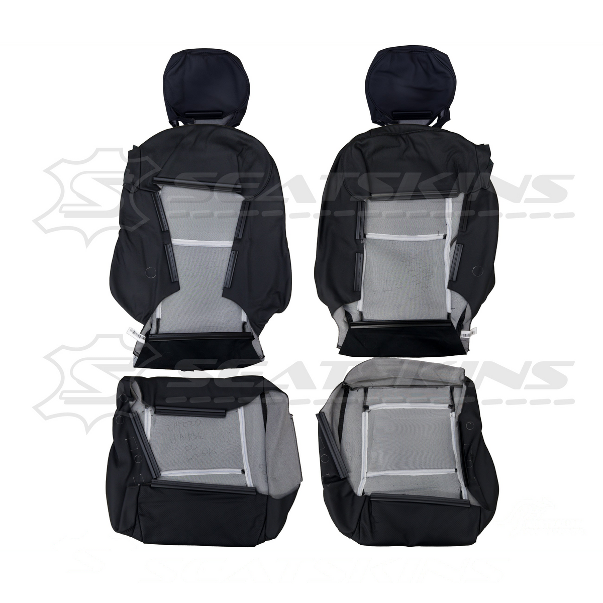 LEATHER SEATS TRIM KIT FOR VX/VY MONARO 2 SEATS BLACK LEATHER