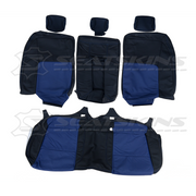 LEATHER SEATS TRIM KIT FOR HOLDEN VE CLUBSPORT 5 SEATER BLUE INSERTS BLUE STITCHING